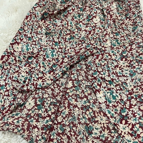 Lulus Know Your Love Rust Red Floral Print Satin Midi Dress - XS - Picture 5 of 9